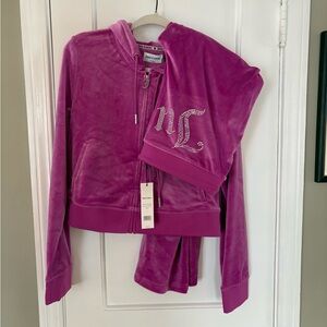 Juicy Couture Kids Fuchsia Velour Jacket